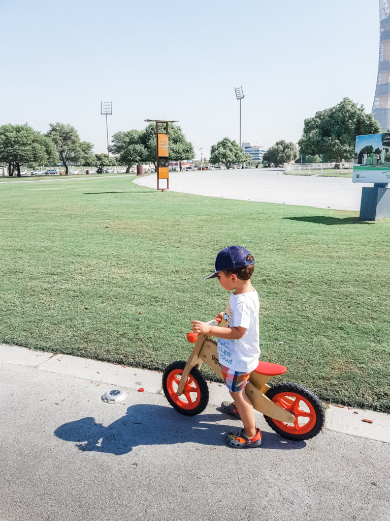 bike in aspire park, healthy lifestyle in qatar